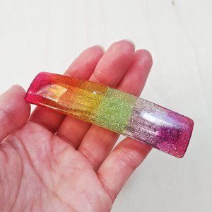 ►Free With Another Bundle ◄ 90s Sparkled Rainbow Hair Clip